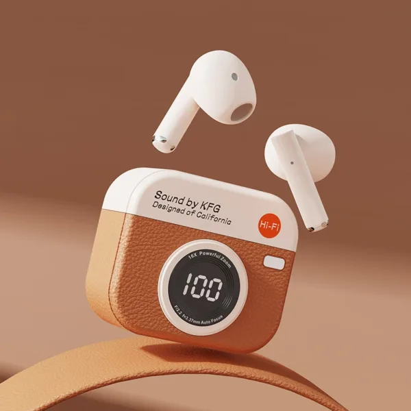 Audífonos Inalámbricos Bluetooth "Cámara Retro" | Sonido Hi-Fi - Imagen 3