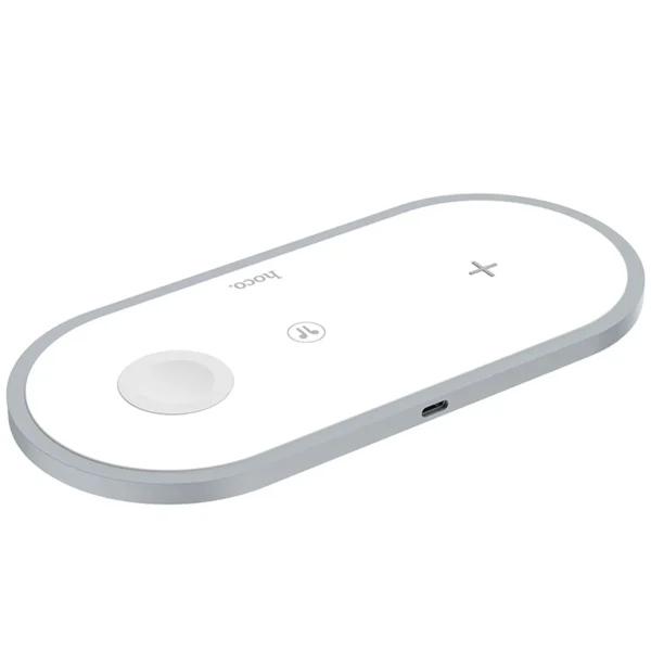 Cargador Inalámbrico 3 en 1 Hoco CW24: Carga Simultánea para tu iPhone, Apple Watch y AirPods - Imagen 4